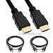 Cable Builders Short HDMI Cable [2-Pack], UHD Ultra High Speed HDMI 2.0 with Ethernet, 4K@30/50/60Hz, 1080P/2160P, 18GBps, 3D, Audio Return, Molded (6-INCH (2-Pack)) primary