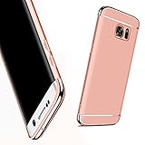 For Galaxy S6 Edge Plus Case,JOBSS Hybrid Luxury Shockproof Armor Back Ultra-thin Case Cover Removable case for Samsung Galaxy S6 Edge Plus Rose Gold