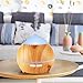 Essential Oil Diffuser 2 pack Wood Grain 250ml Aromatherapy Diffuser Easy to Use Ultrasonic Quiet Aroma Diffuser Gift Set Cool Mist Humidifier with Waterless Auto Shut off, 7 Colors Light for Home