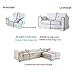 lovehouse Plush Sofa Slipcover,1-Piece Vintage Lace Suede Couch Cover Anti-Slip Furniture Protector for 1 2 3 4 Cushions Sofas-Grey 200x380cm(79x150inch)