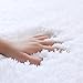 LOCHAS Soft Shaggy Bath Mat Bathroom Rug Anti-Slip Floor Mats Absorbs Water, 1.5' x 2.5', White