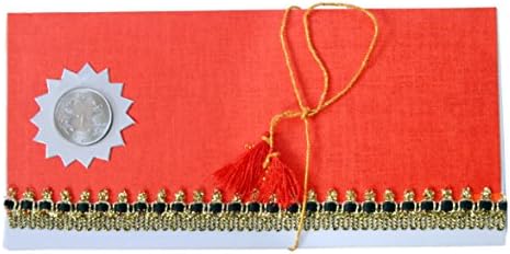 Set of 5 Premium Handmade Shagun Gift Envelope Hand Crafted Money Holder Card Packet