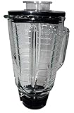 Blendin 5 Cup Square Top Glass Jar Assembly With Blade, Gasket, Base, Lid. Compatible with Oster Blenders