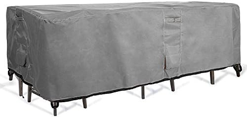 KHOMO GEAR Patio Table & Chair Set Cover - Durable and Water Resistant Outdoor Furniture Cover, Large
