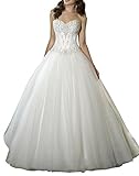 Harshori Sweetheart Beaded Corset Bodice Classic Tulle Wedding Dress