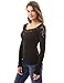 PattyBoutik Women's Henley Crochet Lace Inset Textured Blouse