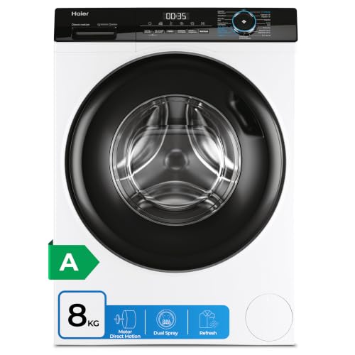 I-Pro Series 3 HW80-B14939-IB- Lavadora Carga Frontal 8KG, Función Vapor, Motor Direct Motion, Tratamiento Antibacterias, 1400 RPM, Fin Diferido, Detector automático de KG, 15 programas, Blanco