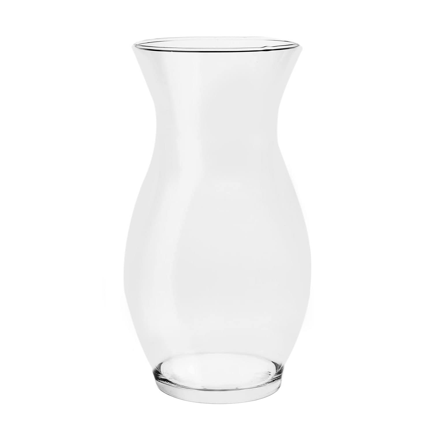 Photo 1 of DARENYI Clear Flower Vase, 4.5" Dia 9" H Crystal Transparent Glass Vase Modern Decorative Vase for Flowers, Glass Flower Posy Holder for Home Office Centerpiece Decor