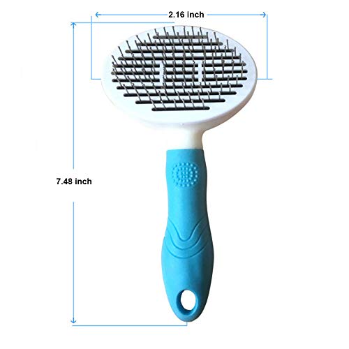 Asoract Pet Self Cleaning Slicker Brush – Gently Removes Loose Undercoat Effectively Reduces Shedding by Up to 95% - Professional Pet Grooming Brush for Small, Medium & Large Dogs and Cats cat Brush