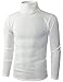 Ohoo Mens Slim Fit Soft Cotton Blend Turtleneck Pullover Sweater