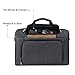 BERTASCHE Laptop Shoulder Bag 17-17.3 inch Water-Resistant Bussiness Messenger Bag for Work College Travel - Grey