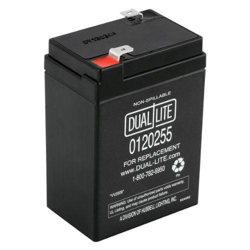 Dual-Lite 0120255 Approved 6-volt 4-4.5Ah 2.0-Amp for 90-Minute New SLA Battery