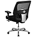 Flash Furniture Hercules Series Big & Tall Swivel Office and Gaming Chair, Ergonomic Mesh Office Chair with Padded Seat and Ratchet Back, Black