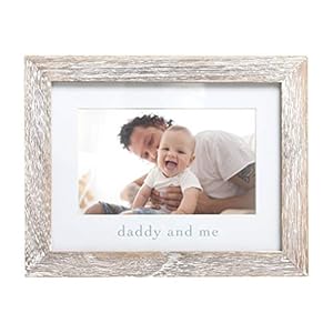 Pearhead Daddy and Me Rustic Keepsake Baby Frame, Gender-Neutral Dad and Baby Picture Frame, Baby Nursery Décor, Baby’s…