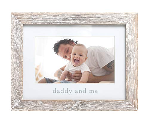 Pearhead Daddy and Me Rustic Keepsake Baby Frame, Gender-Neutral Dad and Baby Picture Frame, Baby Nursery Décor, Baby’s…