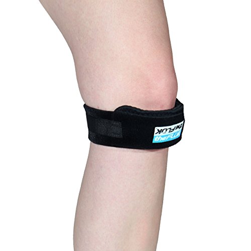 The Fluk Premium Adjustable Knee Strap, Knee Pain Relief, Patella Stabilizer Knee Strap Brace Support For Hiking, Soccer, Basketball, Running, Jumpers Knee, Tennis, Tendonitis, Volleyball (1 Piece)
