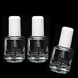 Solangel Empty Polish Bottles 1/2 Oz Pack of 3 Bottles