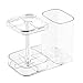 mDesign Bathroom Storage Organizer for Dental Supplies, Toothpaste and Toothbrushes - Clear