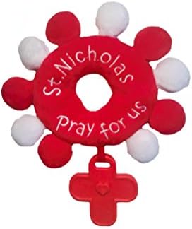 St. Nicholas Candy Cane Plush "My First Rosary" Toy Limited Edition