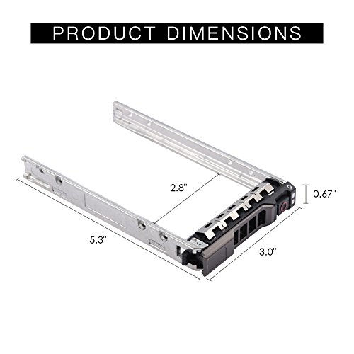 2.5" SAS SATA Hard Drive Tray HDD Caddy for Dell G176J PowerEdge R610 T610 R620 R710 T710 R720 R815 R820 Series Servers with 4 Mounting Screws by Mveohos - Thumbnail 2