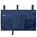 Surblue Caddy Hanging Organizer Bedside Storage Bag for Bunk and Hospital Beds, Blue, L