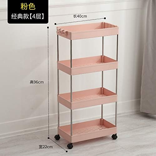 Amazon Com Jxhjqy Slide Out Slim Trolley Rack 4 Tier Narrow Space