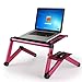 Furinno MP01-PI Mousepad Attachable to Aluminum Folding Laptop Tray Stand, Pink