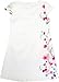 Sunny Fashion Girls Dress White Satin Flower Print Cap Sleeve Party Beach 4-14