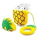 YDY Airpods Case AirPods Accessories Shockproof Portable & Protective Silicone Cover and Skin with Carabiner for Apple Airpods Charging Case - Pineapple (Pineapple)