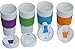 Set of 4 Double Wall Insulated Travel Mugs with Colorful Wraps and Lids, 16 Oz. - Orange, Purple, Green, Blue