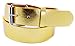JTC Belt Genuine Faux Plain Leather Belt Detachable Buckle, Snap On. Gold. Large