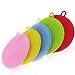 UUSHER Silicone Scrubber, Silicone Sponges Multipurpose Kitchen Scrub Brush for Dish Pot and Veggies Fruit Non-Stick Pan 5 Colors