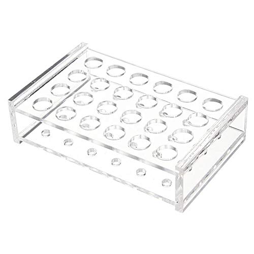 24 Holes Plastic Test Tube Rack Testing Tubes Holder Lab Test Tube Storage Stand Test Tube Stand Shelf Test Tubing Racks Bracket for 10.5mm/1.5ml Test Tube, Lab School Supplies Laboratory Equipment