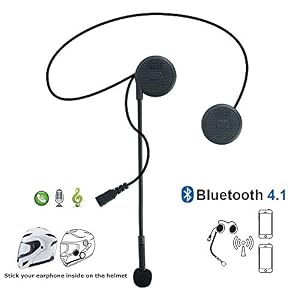Image of iMESTOU Motorcycle Bluetooth Headphones with Microphone for Helmet with Sound Headset System for Harley Davidson/BMW