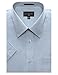 Men's Regular-Fit Solid Color Short Sleeve Dress Shirt, LIGHTBLUE Shirts (XL)