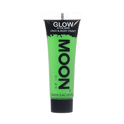 Moon Glow â€“ Glow in the Dark Face & Body Paint - 0.42oz Green â€“ Phosphorescent - Charge to Glow