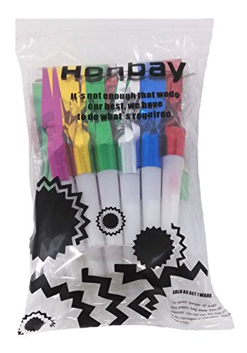 image for HONBAY 30pcs Glitter Fringed Metallic Noise Maker Birthday, Year Party