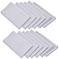 LinenTablecloth 17-Inch Polyester Napkins (1-Dozen) White