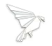 Pinsanity Origami Bird Enamel Lapel Pin