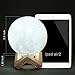HeyMate 3D Printing Lunar Lamp Touch Control Night Light as Kids Women Girls Gift,Large ! 5.9