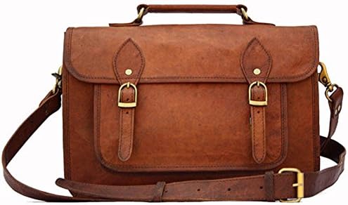 CoolStuff 15" Distressed Genuine Leather Camera Bag Camera Case Camera Satchel Removable Camera Padding Travel camera Bag