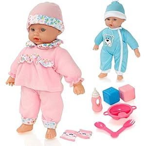 Molly Dolly Baby Doll Set - Soft Talking Doll With 2 Outfits & Accessories - Baby Dolls For Girls - Doll Suitable From 2…