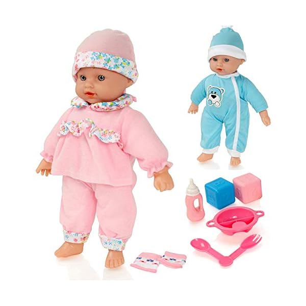 Molly-Dolly-Sweet-Sounds-Lil-Baby-Talking-Girl-Doll-Accessories-Suitable-For-Age-2-Years Molly Dolly Baby Doll Set - Soft Talking Doll With 2 Outfits & Accessories - Baby Dolls For Girls - Doll Suitable From 2…
