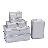 JJ POWER Travel Packing Cubes, Luggage Organizers with Shoe Bag (Grey)