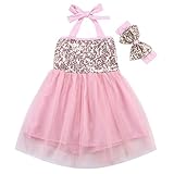Newborn Baby Girls Summer Sleeveless Sequin Party Dress One Piece Tutu Skirt Sundress (100(12~18months), Pink)