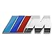 M Emblem Badge Sticker Motorsport Power, Rear Emblem Car Decal Logo Sticker for All Models BMW 1 3 5 7 Series E30 E36 E46 E34 E39 E60 E65 E38 X1 X3 X5 X6 Z3 Z4 (Silver)