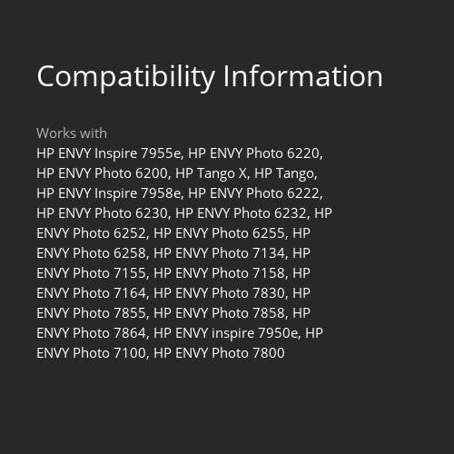 HP 64XL Black High-Yield Ink Cartridge Printers | Works with Printer Series: Envy Inspire 7950e; Envy Photo 6200, 7100, 7800; Tango | Eligible for Instant Ink | N9J92AN