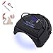 64W Wireless Rechargeable LED Gel Nail Lamp Cordless UV Led Nail Light for Gel Nails with Lifting Handle (black)