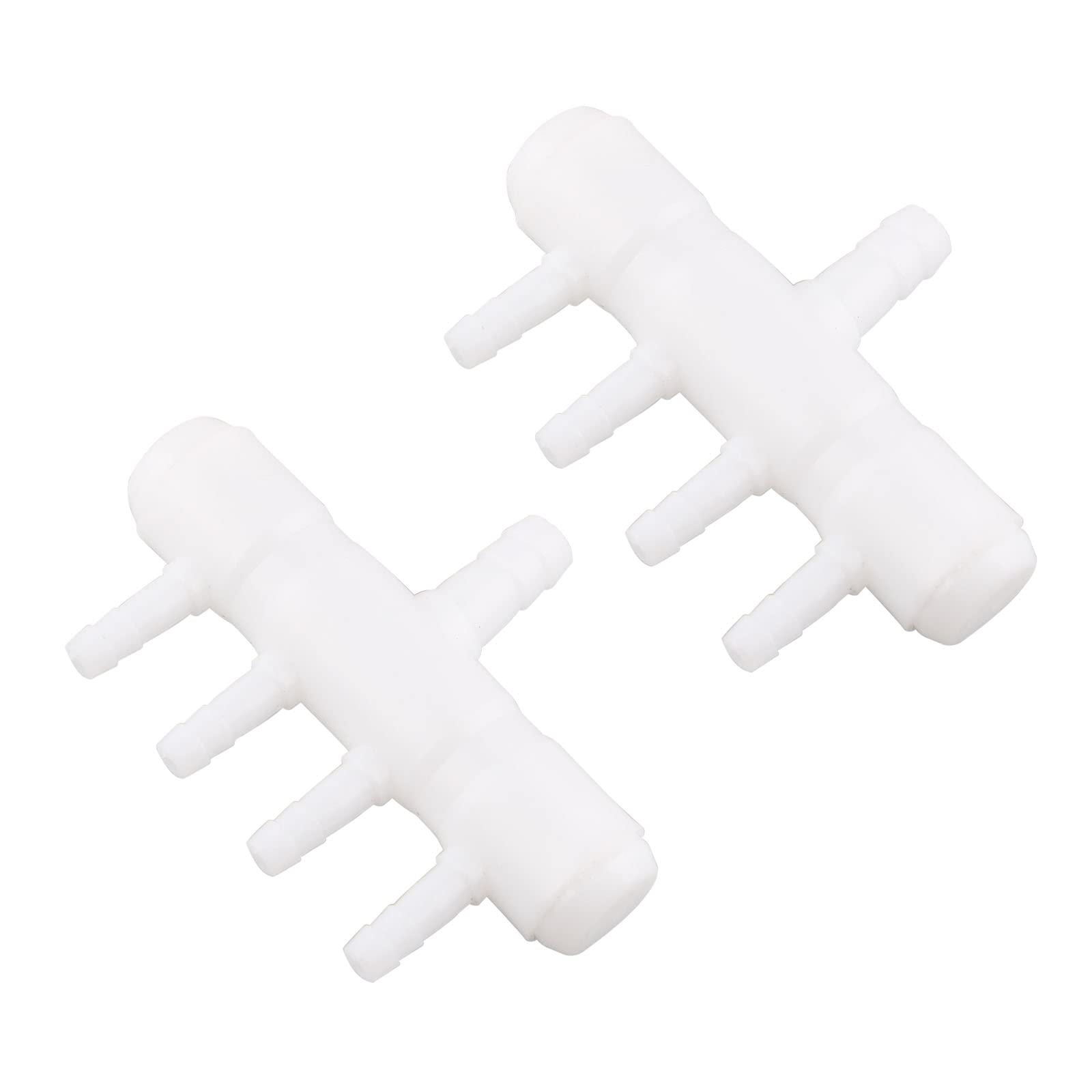 HALJIA 2PCS Fish Tank Plastic Air Flow Divider Oxygen Splitter Lever Valve for Aquarium Pond Air Pump Connector (4 Connector)
