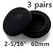 edelectronic electronics 60mm A 3 Pairs 60 mm Headphone Earphone Earbud Ear Pad Foam Cover primary